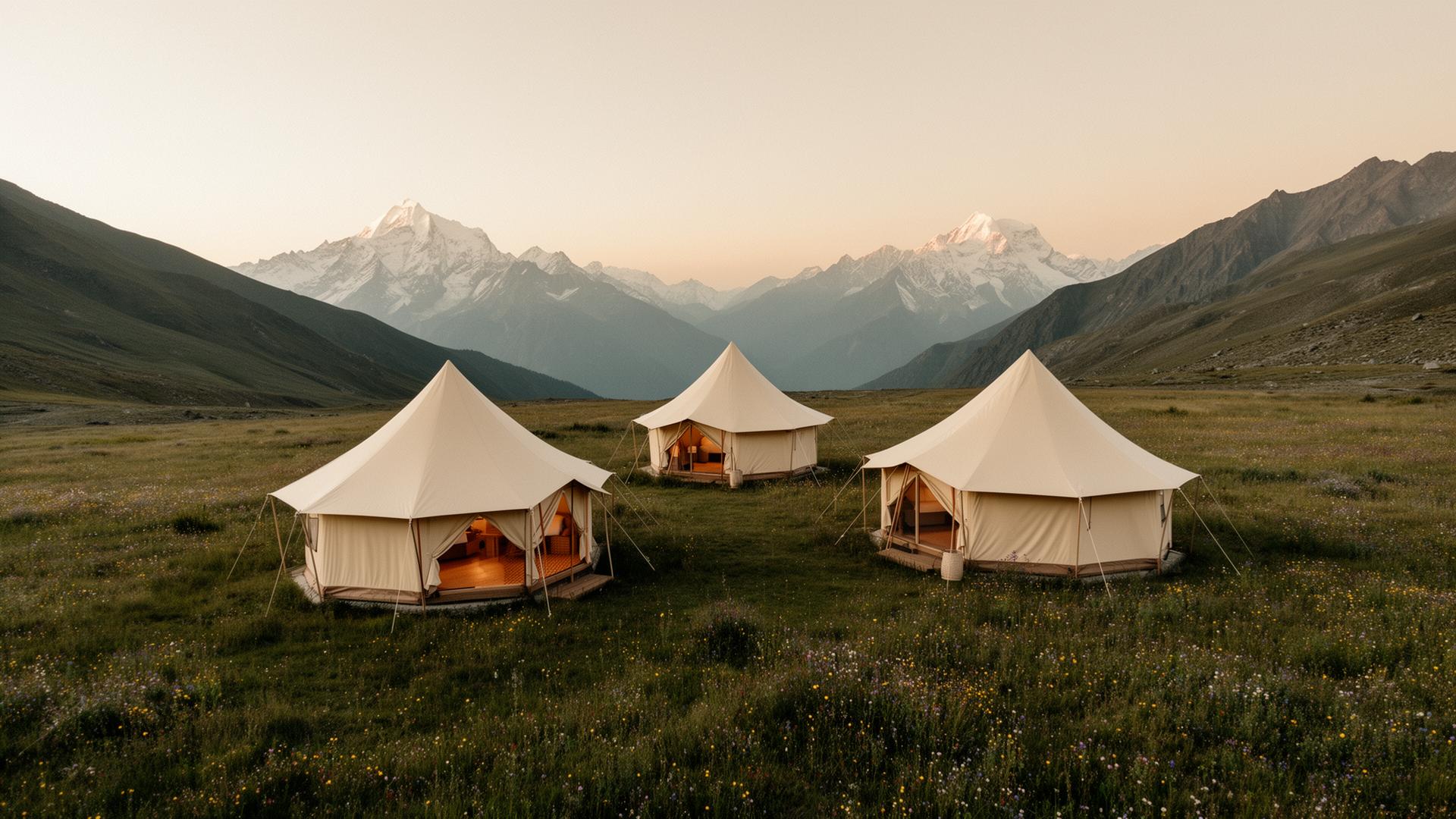 Meadow camp in Himachal Pradesh